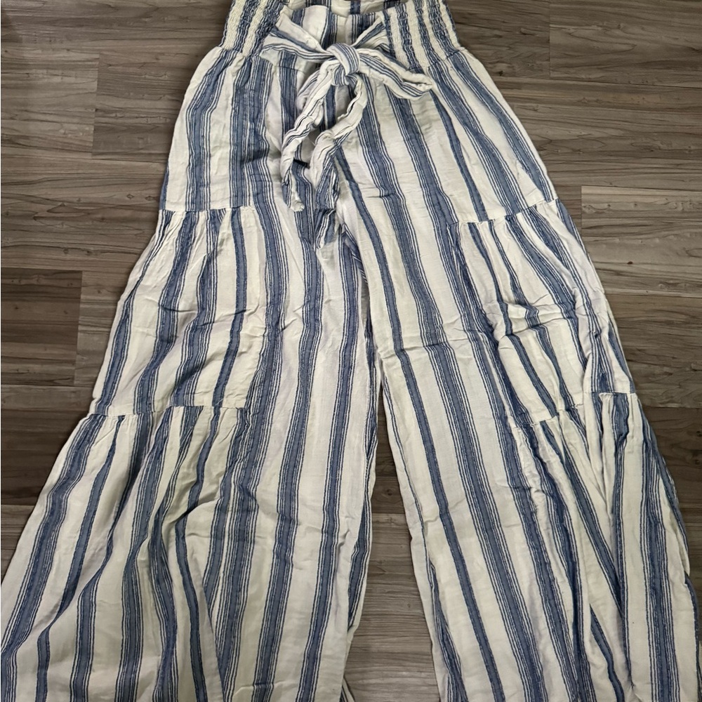 Angie Blue and White Striped Pants